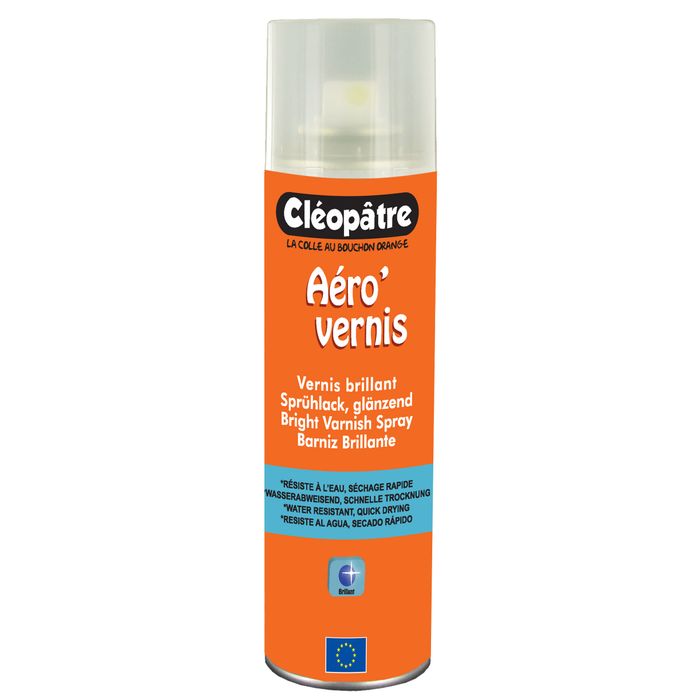 3134729122501-Cléopâtre Aéro'Vernis - Pulvérisation de laque - brillant - 250 ml--0