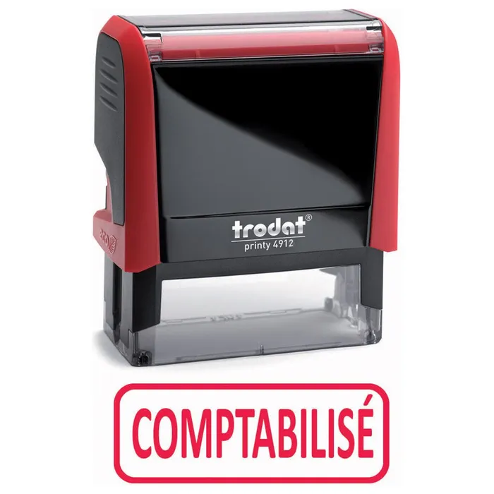 3459590000049-Trodat Xprint - Tampon formule "Comptabilisé" - rouge--0