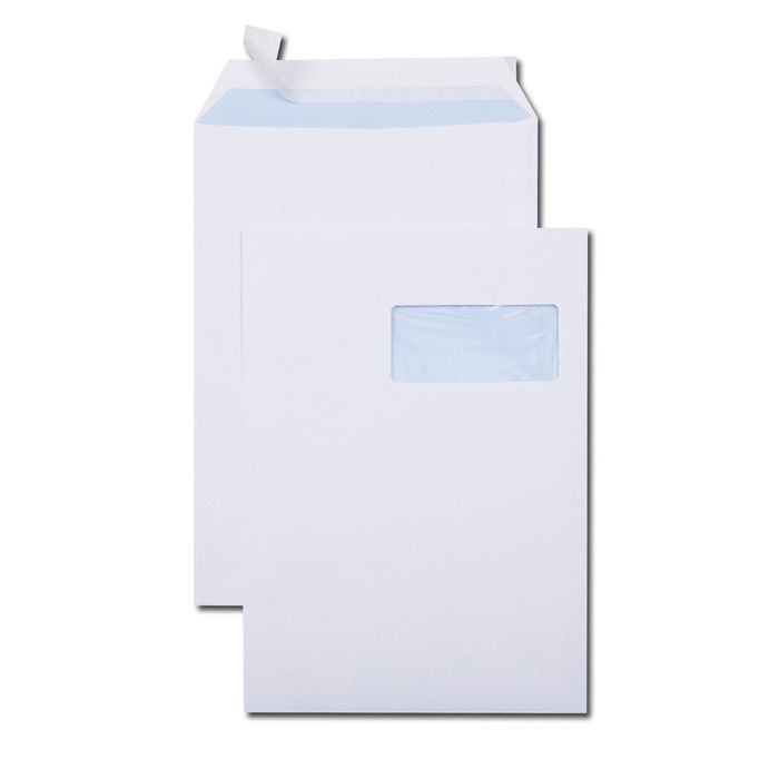 3250650005338-GPV - 250 Pochettes Enveloppes C4 229 x 324 mm - 90 gr - fenêtre 50x100 mm - blanc - bande adhésive--1