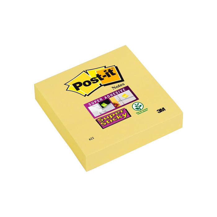 2012349943120-Post-it - Bloc notes Super Sticky - jaune - 76 x 76 mm--0