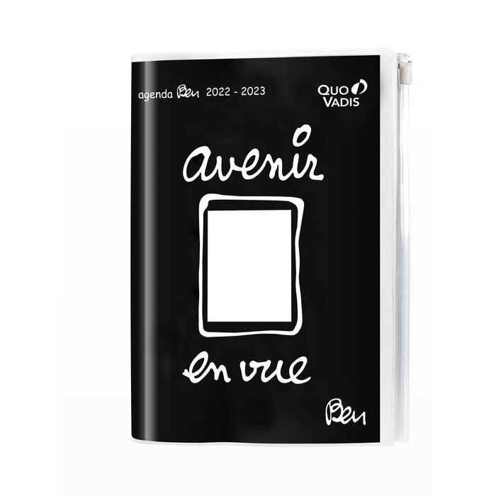 3371010362714-Agenda Ben avec poche zip - 1 jour par page - 12 x 17 cm - différents modèles disponibles - Quo Vadis--1