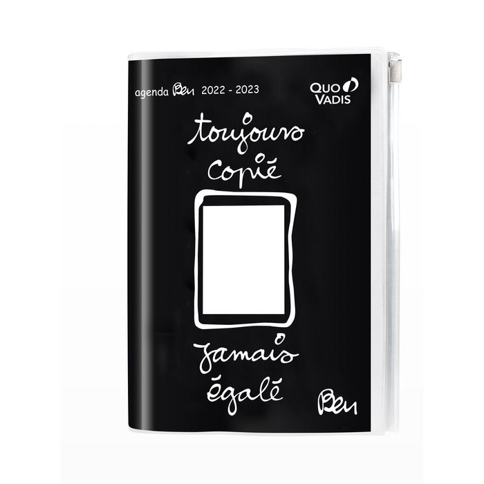 3371010362714-Agenda Ben avec poche zip - 1 jour par page - 12 x 17 cm - différents modèles disponibles - Quo Vadis--0