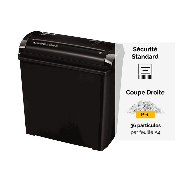 0043859690695-Fellowes Powershred P-25S - destructeur de documents coupe droite - 5 feuilles - Corbeille 11 litres--2