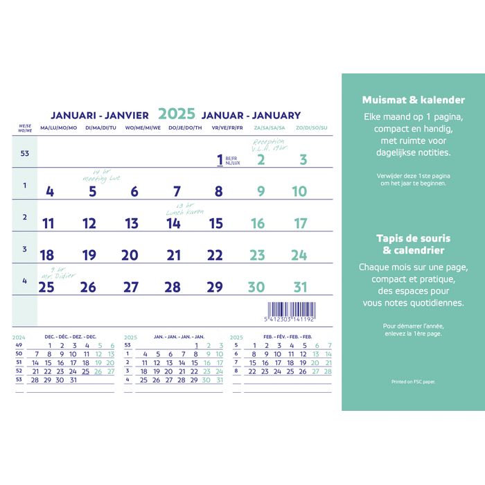 5412303141192-Brepols - Calendrier tapis de souris - 23 x 18 cm--0