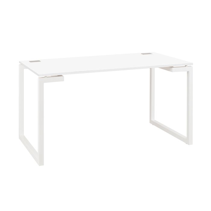 3483600495594-Table d'appoint SUNDAY - L 120 cm - Pieds cadre - Blanc--0