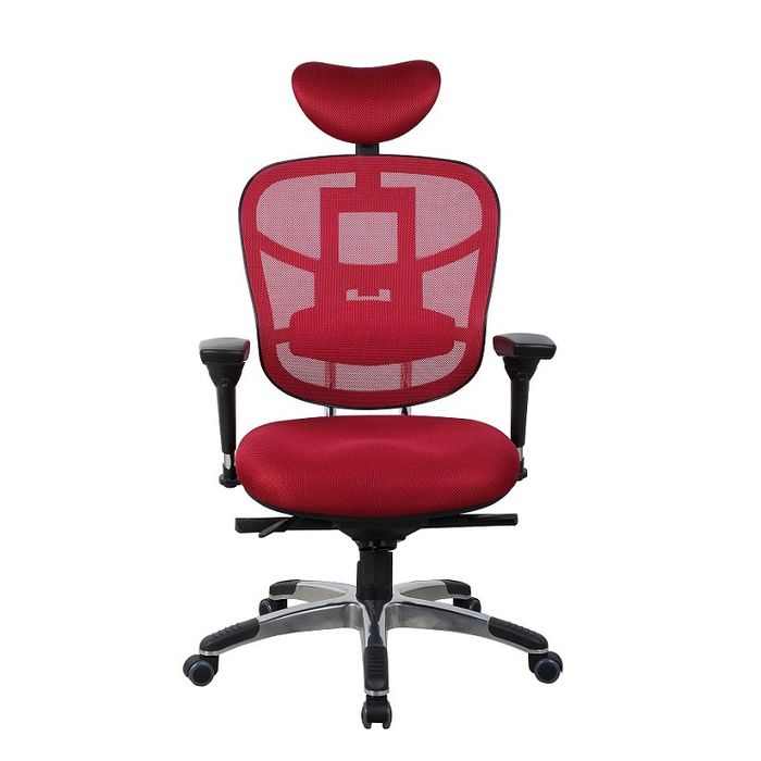 3760185025034-Fauteuil de bureau TECKNET - accoudoirs réglables - appuie-tête réglable - Rouge bordeaux--1