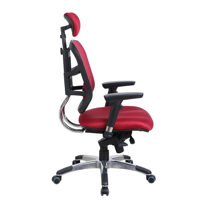 3760185025034-Fauteuil de bureau TECKNET - accoudoirs réglables - appuie-tête réglable - Rouge bordeaux--2