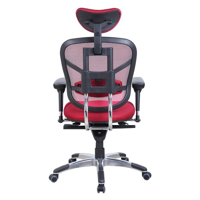 3760185025034-Fauteuil de bureau TECKNET - accoudoirs réglables - appuie-tête réglable - Rouge bordeaux--3