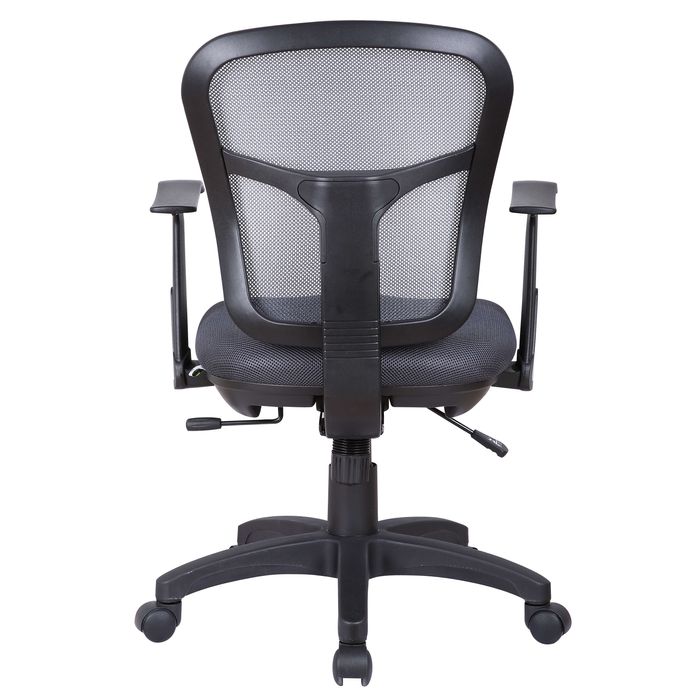 3760185027557-Fauteuil de bureau PHOENIX - accoudoirs fixes - Gris--4