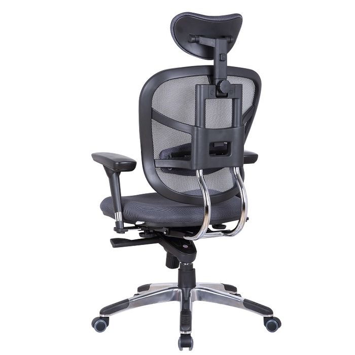 3760185027717-Fauteuil de bureau TECKNET - accoudoirs réglables - appuie-tête réglable - Gris--6