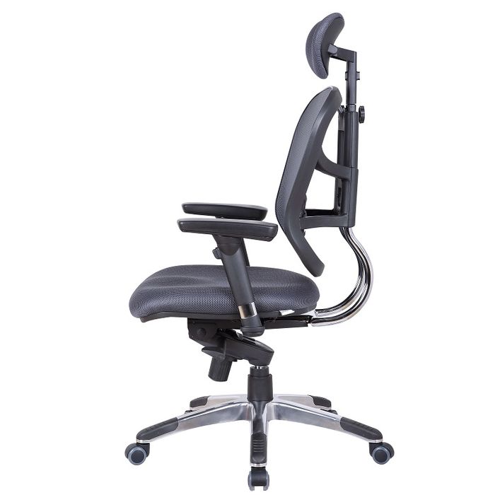 3760185027717-Fauteuil de bureau TECKNET - accoudoirs réglables - appuie-tête réglable - Gris--7