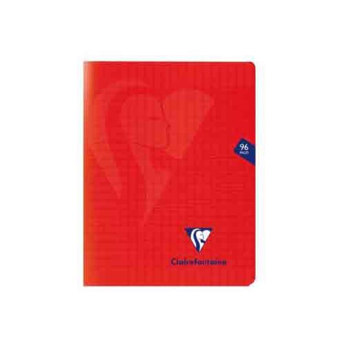 3329683337416-Clairefontaine Mimesys - Cahier polypro 17 x 22 cm - 96 pages - grands carreaux (Seyes) - rouge--0