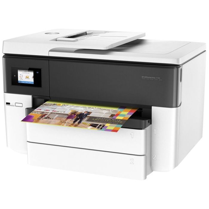 0889894812667-HP Officejet Pro 7740 All-in-One - imprimante multifonction jet d'encre couleur A3 - Wifi, USB--1