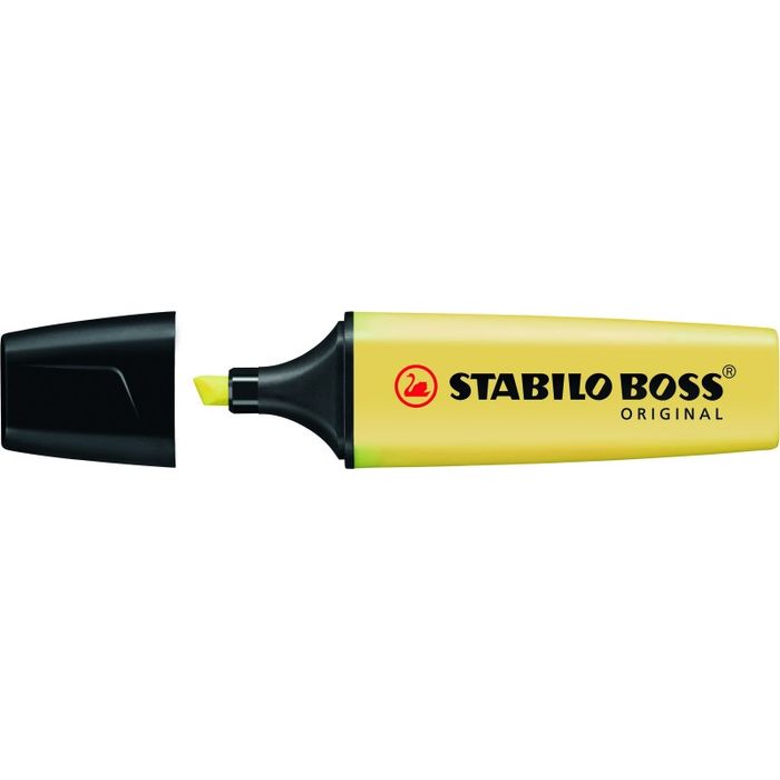 4006381492416-STABILO BOSS ORIGINAL Pastel - Surligneur - crème de jaune--1