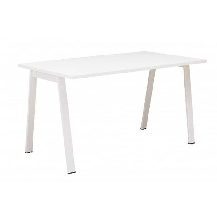 3483600783028-Bureau ARPE - 120 cm - Pieds métal - Blanc--0