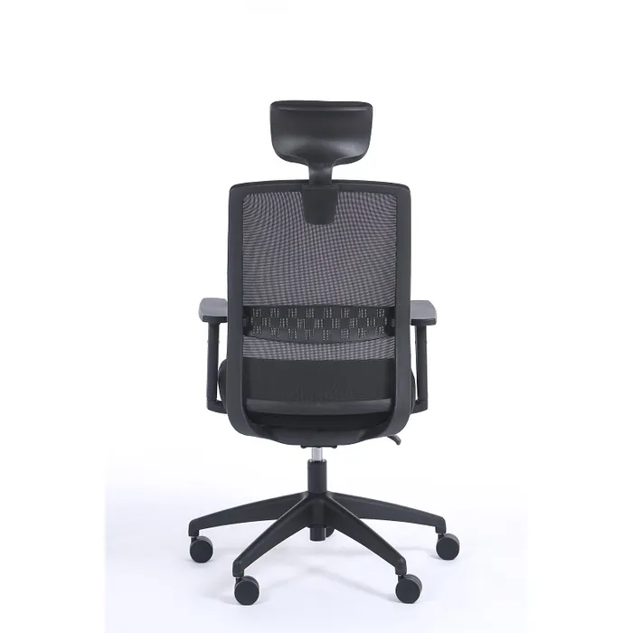 3760185028615-Fauteuil de bureau SCOTT - accoudoirs réglables - appuie-tête réglable - noir--5