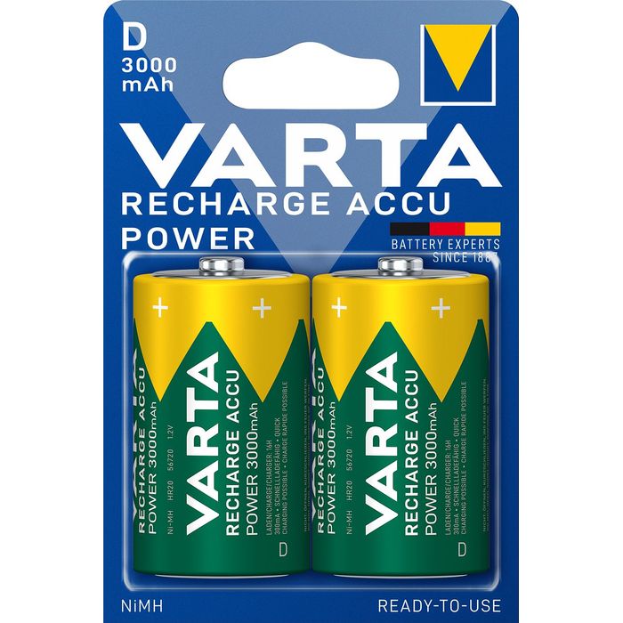 4008496550777-VARTA Accu power - 2 piles alcalines rechargeables - D LR20--0