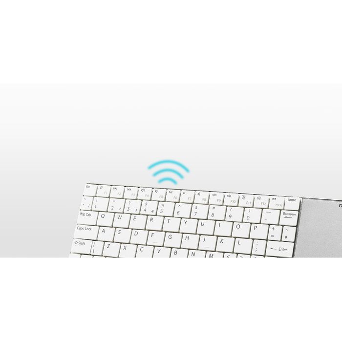 6940056162014-Rapoo E2710 - clavier sans fil Azerty - ultra plat et touchpad - blanc--2