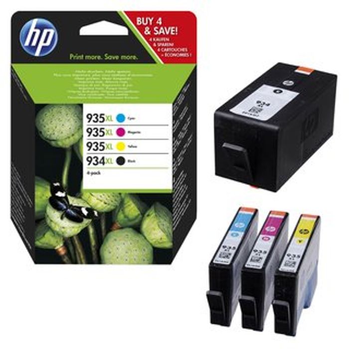 190781119845-HP 934XL/935XL - pack de 4 - noir et 3 couleurs - cartouche d'encre originale (X4E14AE)--0