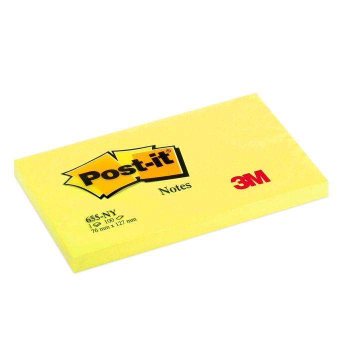 3134375221603-Post-it - 6 Blocs notes - jaune - 76 x 127 mm--0