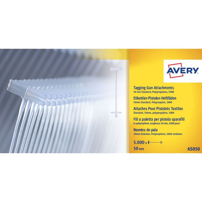 5014702023484-Avery - 5000 Attaches standard pour pistolet textile - 50 mm--0