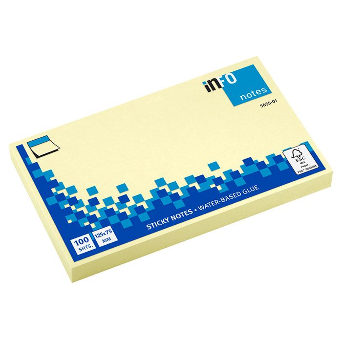 4011169510008-Global Notes - Notes adhésives - 100 feuilles - 75 x 125 mm - jaune--0