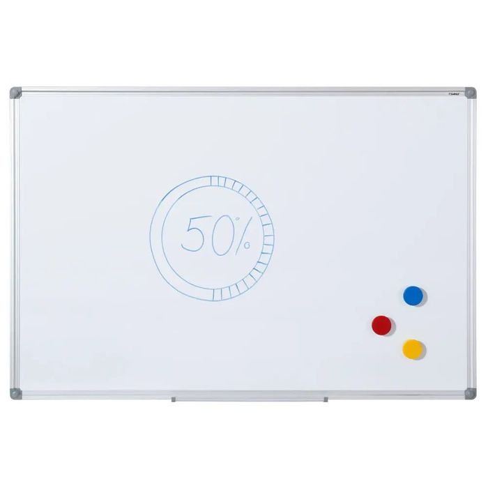 4009729066041-DAHLE - Tableau blanc laqué 60 x 90 cm - magnétique - cadre alu renforcé--2