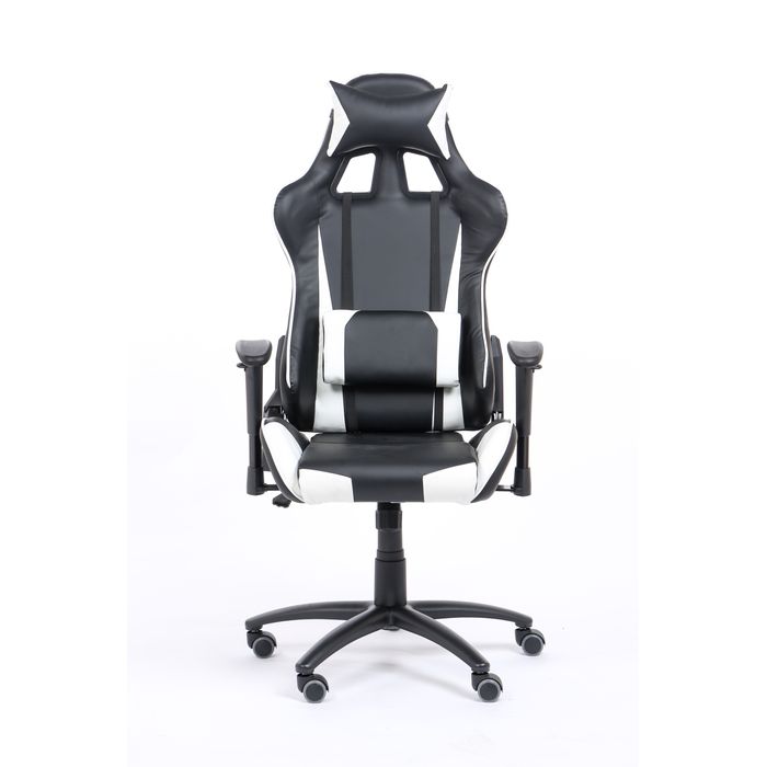 3760185029001-Fauteuil gamer SPORTING - accoudoirs réglables - noir et blanc--2