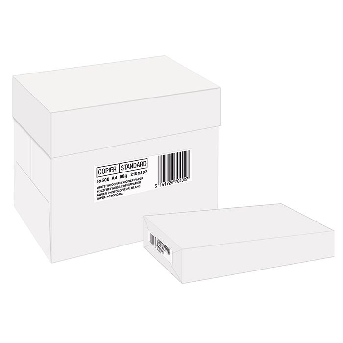 7891191004600-Papier blanc - A4 (210 x 297 mm) - 80 g/m² - 2500 feuilles (carton de 5 ramettes)--0