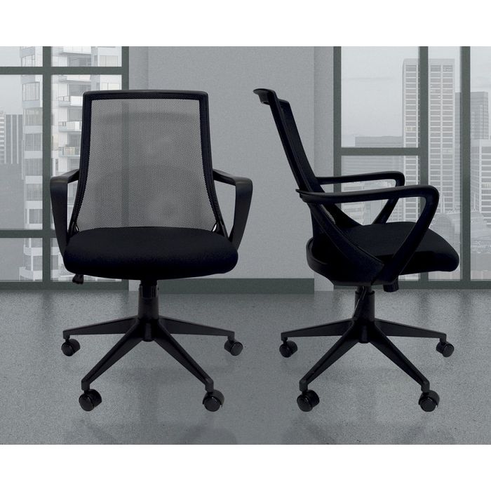 3700339882687-Fauteuil de bureau ALEX - accoudoirs fixes - noir--3