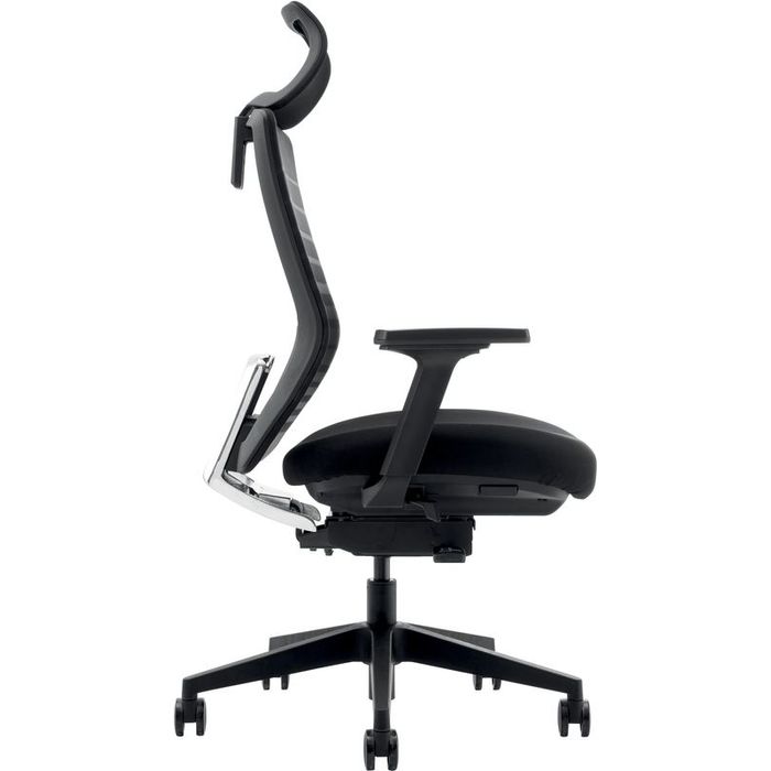 3700339882748-Fauteuil de bureau JACK - accoudoirs réglables - appuie-tête réglable - noir--2