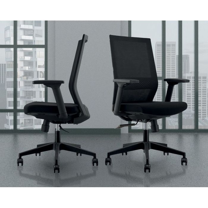 3700339882755-Fauteuil de bureau MAX - accoudoirs réglables - noir--5