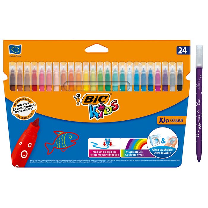 3270220093350-BIC Kids Couleur - 24 Feutres--0