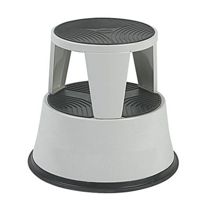 3701254715210-Tabouret - 2 marches - métal - gris clair--0