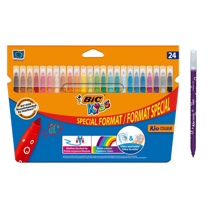 3086123329256-BIC Kids Couleur - 24 Feutres format spécial--0