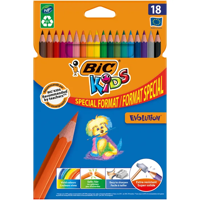 3086123329270-BIC Kids Evolution - 18 Crayons de couleur--0