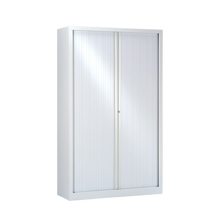 3219096910002-Armoire haute monobloc à rideaux ETIC - 198 x 120 cm - blanc--0