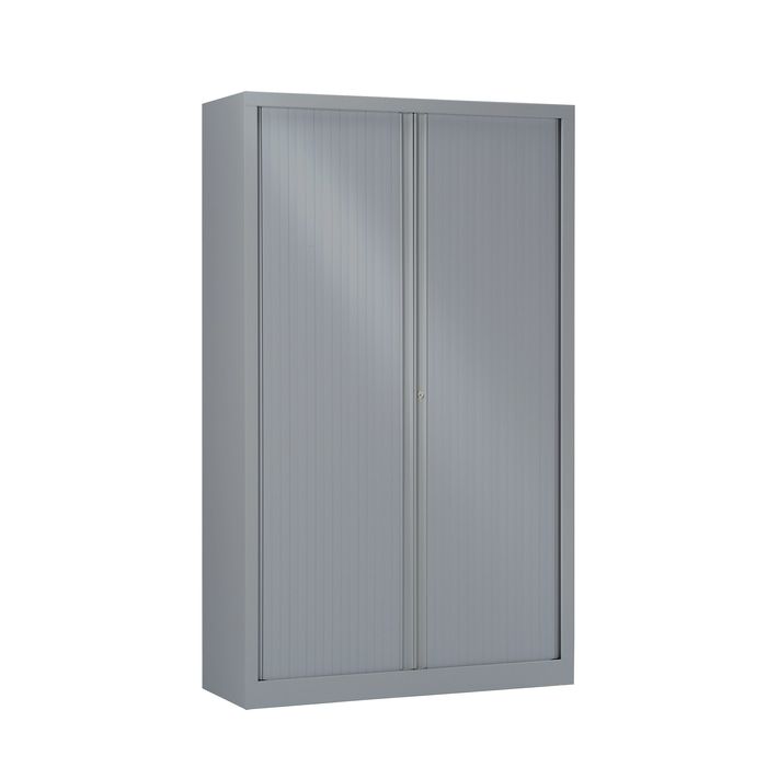 3219096910088-Armoire haute monobloc à rideaux ETIC - 198 x 120 cm - aluminium--0