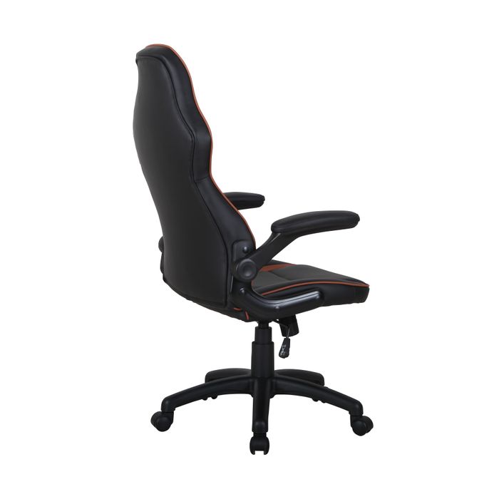 3700339883356-Fauteuil gamer RACER SPEED - accoudoirs rabattables - noir et camel--4