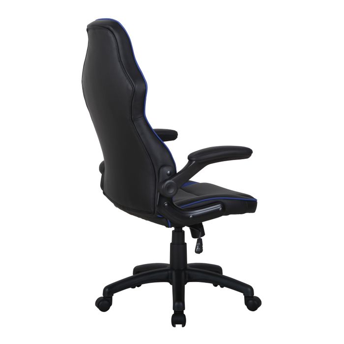 3700339883363-Fauteuil gamer RACER SPEED - accoudoirs rabattables - noir et bleu--4