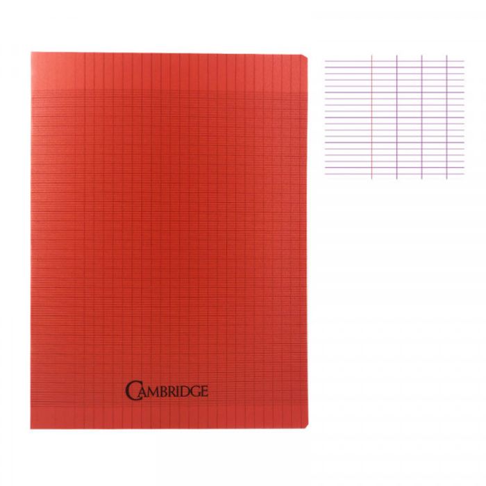 3020120114095-Cambridge - Cahier polypro 24 x 32 cm - 96 pages - grands carreaux (Seyes) - disponible dans différent--1