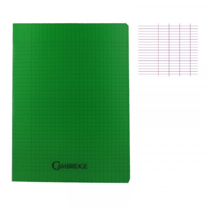 3020120114095-Cambridge - Cahier polypro 24 x 32 cm - 96 pages - grands carreaux (Seyes) - disponible dans différent--2