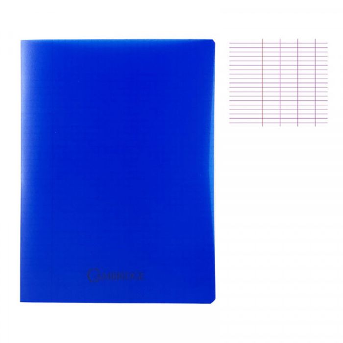 3020120114095-Cambridge - Cahier polypro 24 x 32 cm - 96 pages - grands carreaux (Seyes) - disponible dans différent--4