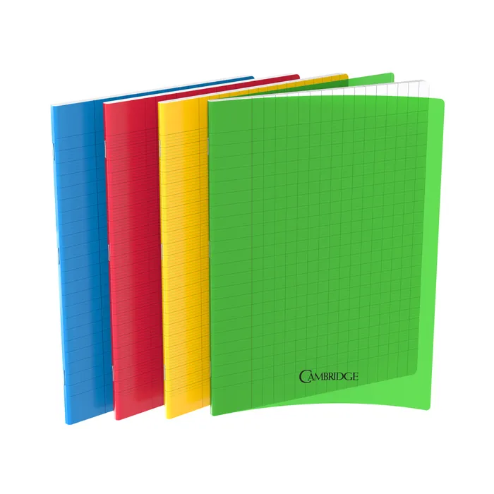 3020120114095-Cambridge - Cahier polypro 24 x 32 cm - 96 pages - grands carreaux (Seyes) - disponible dans différent--0