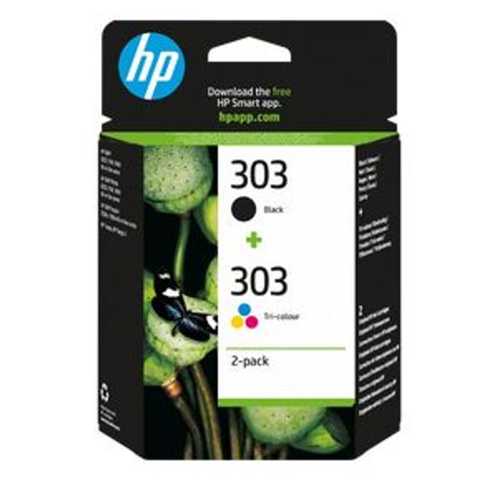 192545863971-HP 303 - Pack de 2 - noir et 3 couleurs - cartouche d'encre originale (3YM92AE)--0