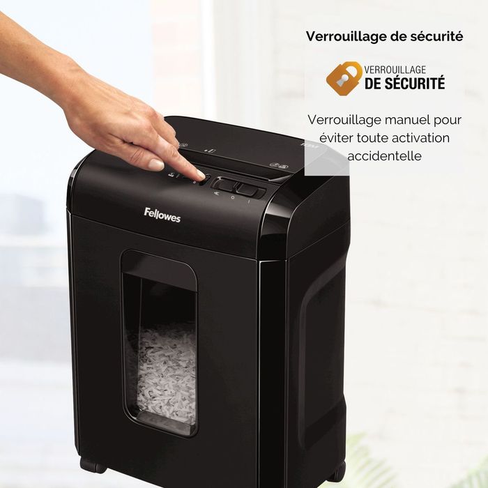 0043859743537-Fellowes Powershred 10M - destructeur de documents coupe croisée microparticules - 10 feuilles - Corbe--4