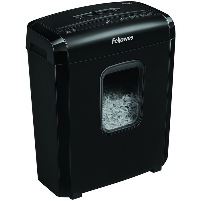 0043859743568-Fellowes Powershred 6M - destructeur de documents coupe croisée mini-cut - 6 feuilles - Corbeille 13 l--1