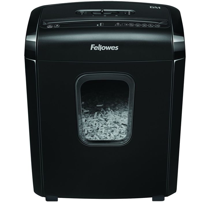 0043859743568-Fellowes Powershred 6M - destructeur de documents coupe croisée mini-cut - 6 feuilles - Corbeille 13 l--5