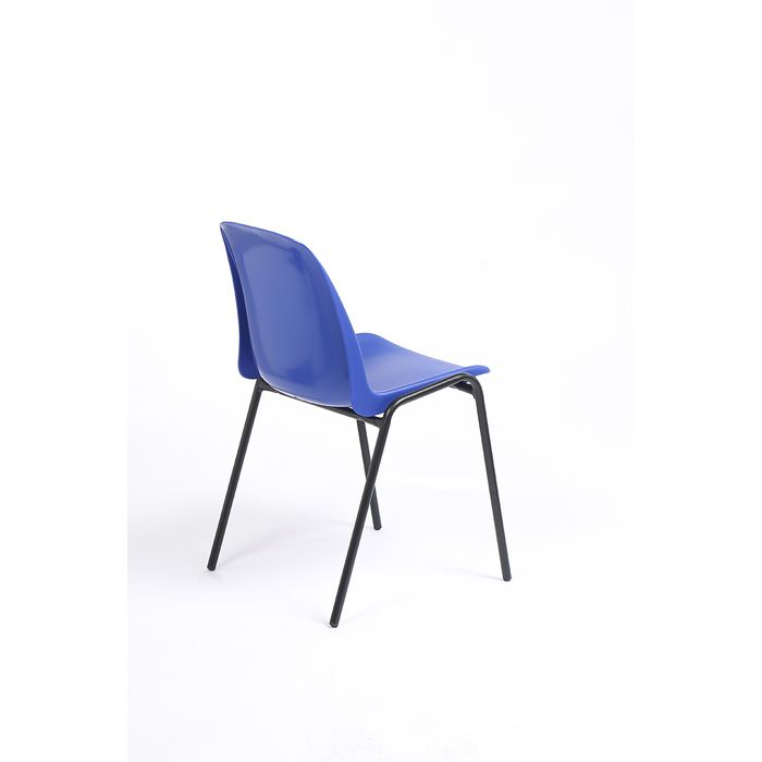 3701338800351-Chaise CHARLOTTE - pieds noirs sans accroche - coque M1 (non feu) - bleu--3