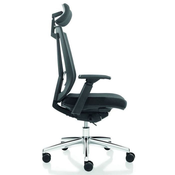 3700339883585-Fauteuil de bureau SHADE - accoudoirs réglables - appuie-tête réglable - noir--2